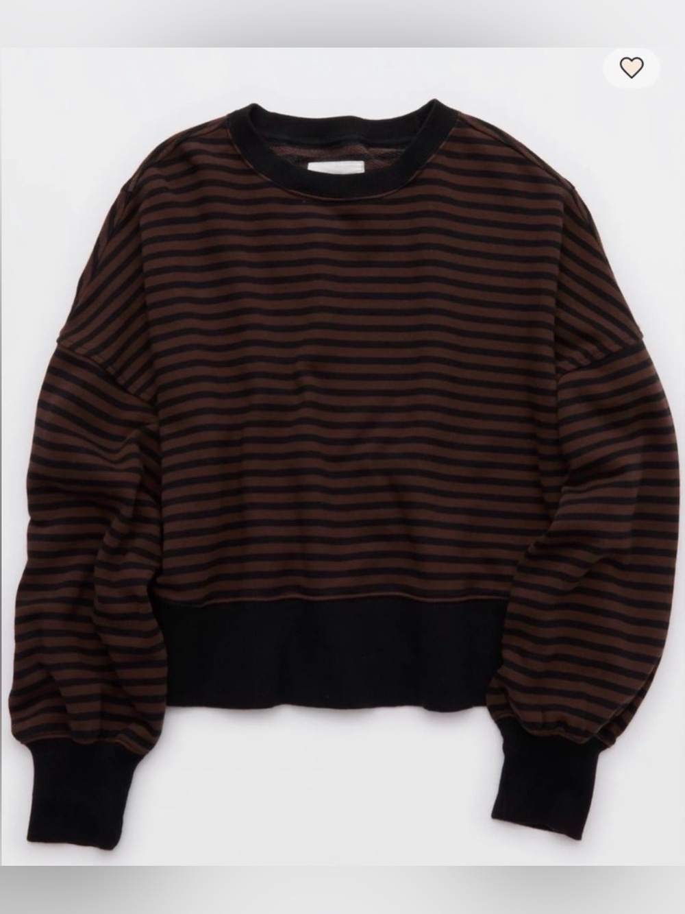 Aerie Classic Striped Crew, XS